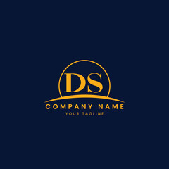 Minimalist Corporate Logo with Initials and Arc Design