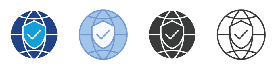 Internet Protection Icons Collection – Multiple Vector Styles Icons