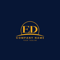 Minimalist Corporate Logo with Initials and Arc Design