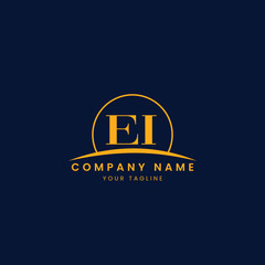 Minimalist Corporate Logo with Initials and Arc Design