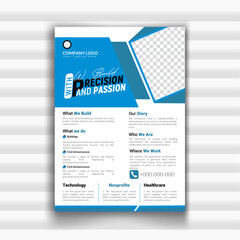 Corporate business flyer design and digital marketing agency and abstract and nature shape vector template brochure flyer design.