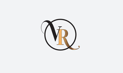VR, RV , V , R , Abstract Letters Logo Monogram