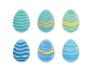 Blue and Yellow Easter Egg Set