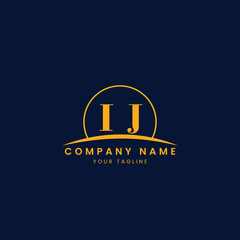 Minimalist Corporate Logo with Initials and Arc Design