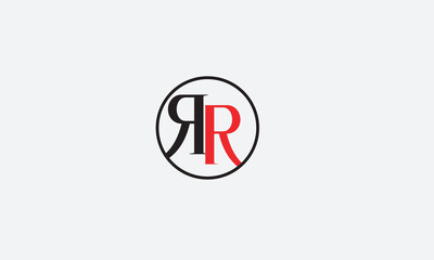 RR, RR ,  R , Abstract Letters Logo Monogram