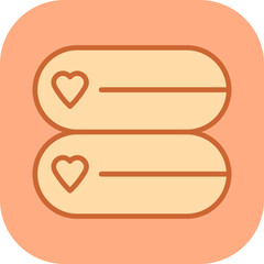 Obraz premium Love blanket Vector Icon