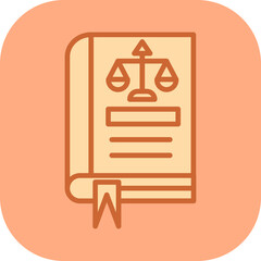 Law Book Vector Icon