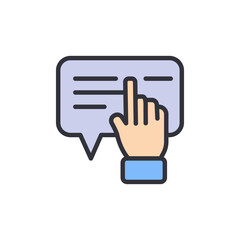 Customer service colored icons, minimalist vector illustration ,simple transparent graphic element .Isolated on white background