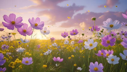 spring flowers in the meadow
