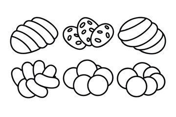 gnocchi line art sketch of classic pasta varieties
