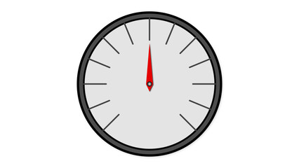 Illustration showing elements of an analog gauge with a red pointer (needle) and the black tick marks