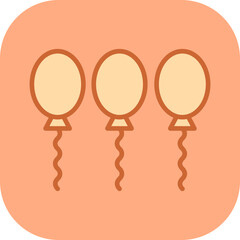 Red balloons Vector Icon
