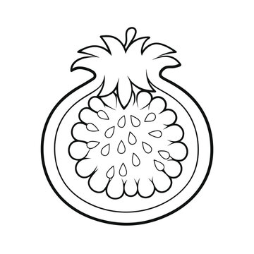 black and white fig fruit cutaway clip art preview