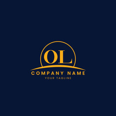 Minimalist Corporate Logo with Initials and Arc Design