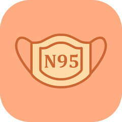 N95 mask Vector Icon