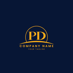 Minimalist Corporate Logo with Initials and Arc Design
