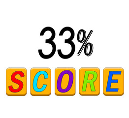 thirty three percent score symbol