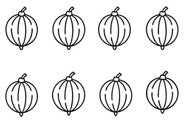 gooseberry line art botanical sketch nature inspired design