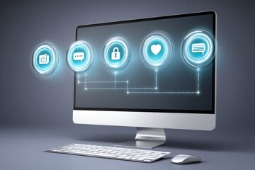 A desktop with multiple popups from spyware and keyloggers