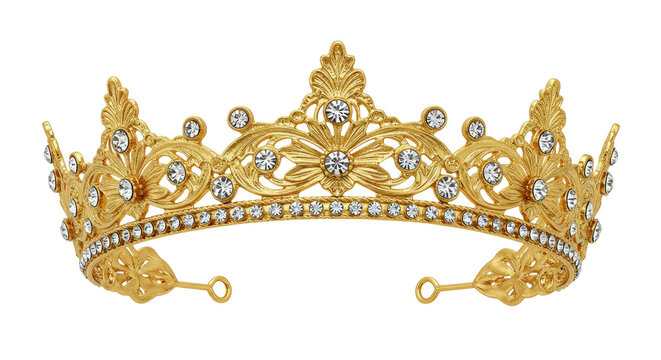 Isolated Golden Crown with Jewels