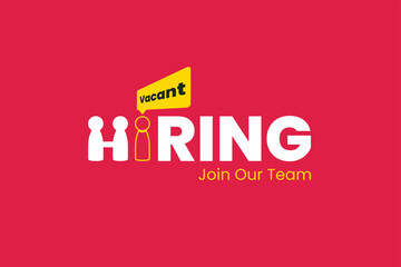 We are hiring to join the team announcement, hiring recruitment open vacancy design. we are hiring creative post.	