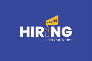 We are hiring to join the team announcement, hiring recruitment open vacancy design. we are hiring creative post.	