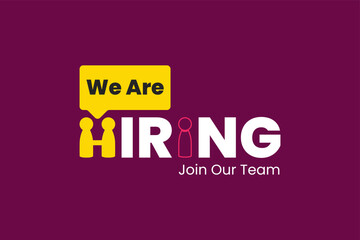 We are hiring to join the team announcement, hiring recruitment open vacancy design. we are hiring creative post.	