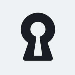 Keyhole Edge Silhouettes in black on a white background