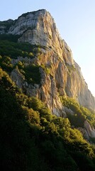 Fototapeta premium A mountain where light forms shapes of possibility