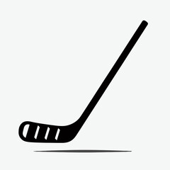 Hockey Stick Silhouette in black on a white background