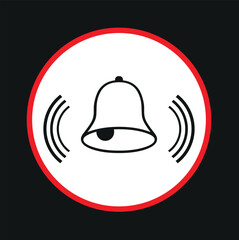 Notification bell icon set. Alarm symbol. Incoming message symbol. Bell for subscribe, alarm and push chat alert. New notification, reminder. Golden bell shakes to alert you to an upcoming schedule