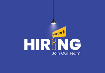 We are hiring to join the team announcement, hiring recruitment open vacancy design. we are hiring creative post.	