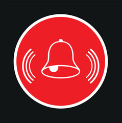 Notification bell icon set. Alarm symbol. Incoming message symbol. Bell for subscribe, alarm and push chat alert. New notification, reminder. Golden bell shakes to alert you to an upcoming schedule