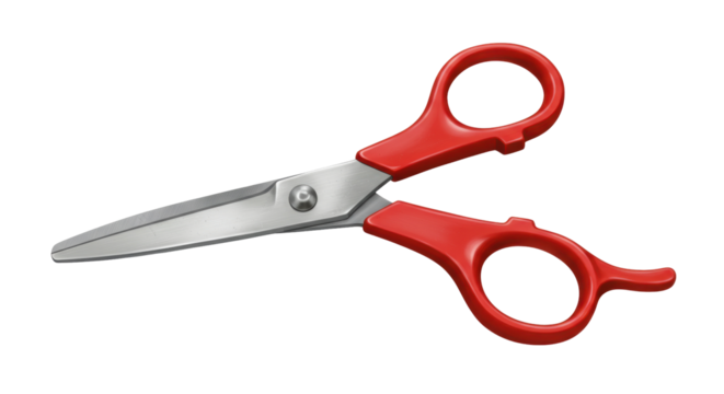 Isolated Red Handled Scissors