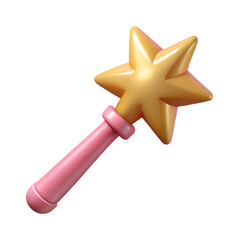 Fototapeta premium 3d render of a golden star icon on a white background