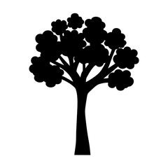 cherry treesilhouettes - black cherry tree, isolated transparent background