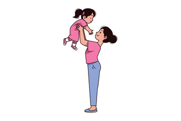 Cartoon Mothers Day Illustration