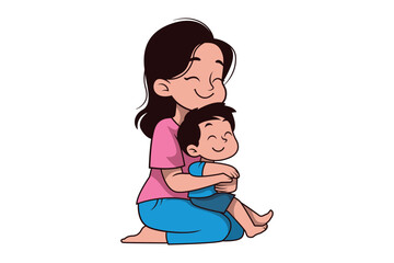 Cartoon Mothers Day Illustration