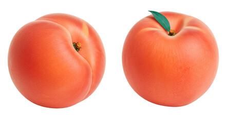 Isolated Two Peaches