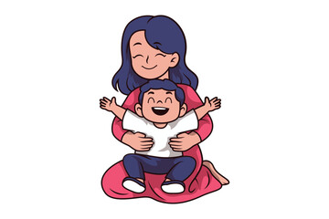 Cartoon Mothers Day Illustration