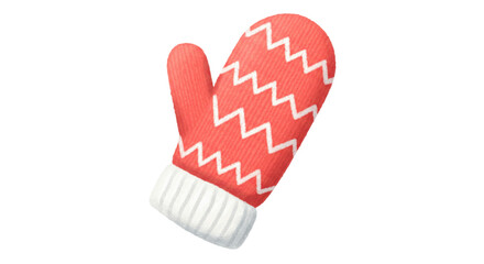 Isolated Knitted Mitten