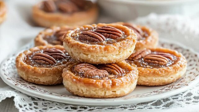 butter tarts with pecans video Canadian dessert