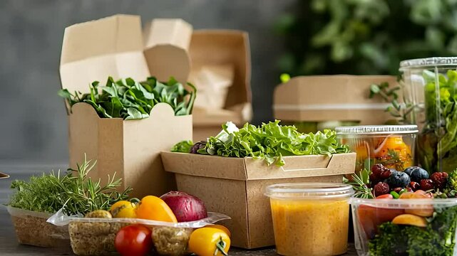 An assortment of prepackaged healthy foods are ready for consumption. Great for a lunch on the go!