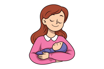 Cartoon Mothers Day Illustration