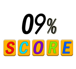 nine percent sign illustration on white background