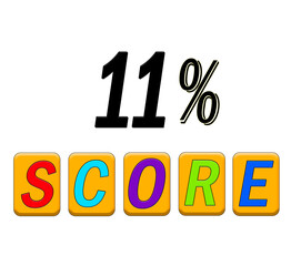 Eleven percent score illustration