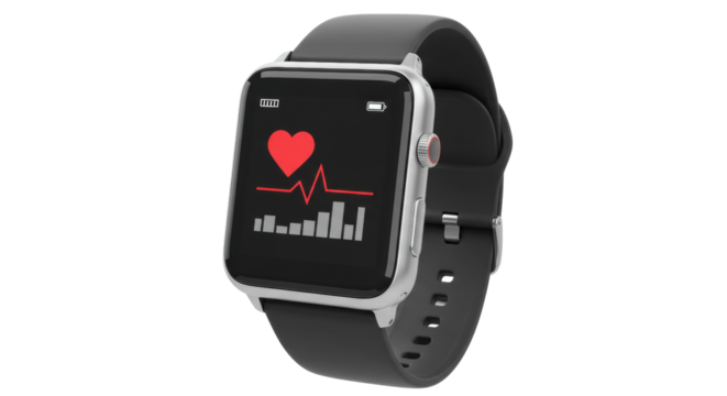 Isolated Smartwatch with Heart Rate Monitor