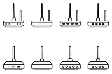 router line art for fast data transfer visualization
