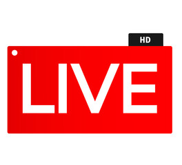 Live streaming icon. Video live broadcasting for blog, television, movies, shows, news and various video content. Live streaming red buttons stock vector, symbol illustration38.ai