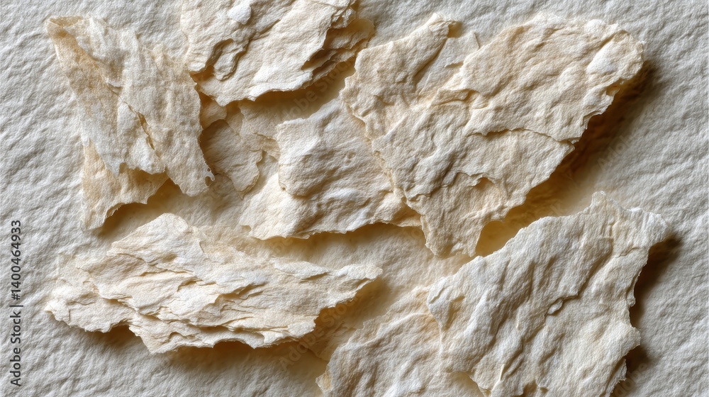 Poster Handmade parchment features a smooth, creamy beige texture illuminated by even lighting, showcasing its natural grain and imperfections for a versatile backdrop